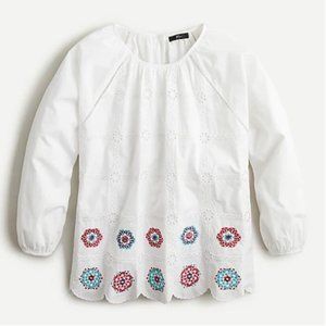 Embroidered floral eyelet top Item AM639 size S